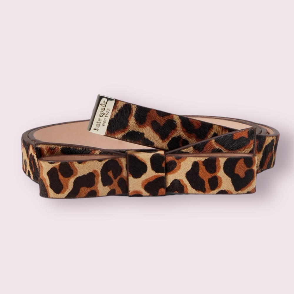 Leopard Print Bow Belt - Women’s Animal Print Waist Belt